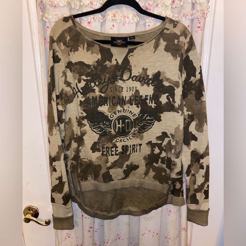 Harley Davidson Desert Camo sweatshirt Size XL